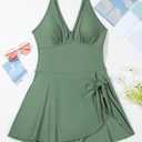 Dokotoo Womens Swimsuits One Piece Swim Suits for Women 2024 Tummy Control Bathing Suit Swim Dress Swimwear (M)