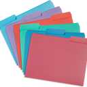 Blue Summit Supplies 30 Gem Tone Plastic File Folders, 1/3 Cut Tab, Letter Size, Assorted Colors, Great for Organizing and Easy File Storage, 30 Pack
