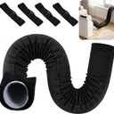 Tlswshsy 80 Inch Portable AC Hose Insulation Sleeve, Air Conditioner Exhaust Hose Cover with 4 Straps, Heat Shield Wrap for 5" & 5.9" Diameter Vent Hose Easy Installation (Black)