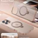 TORRAS 360 Spin Magnetic Stand for iPhone 16 Pro Max Case, Fit for MagSafe, Military Grade Protective Ostand Case for 16 Pro Max Phone Case with Stand Rotatable, Desert Pink 6.9 inch