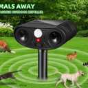 2026 Sonic Fortress Pro Deer Repellent Devices Solar Ultrasonic Animal Repellent with Motion Sensor, Squirrel Fortress Pro Raccoon Repellent to Scare Cat Rabbit Skunk Squirrel Out of Yard Garden 2Pack