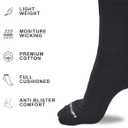 Mens Cotton Crew Length Socks, Warm Cushioned Work, Business & Formal Socks Sizes 810/1013 3/6 Pairs (Solid Black)