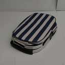 ALLCAMP Insulated Picnic Baskets Shoping Basket Cooler Bag Collapsible Portable Picnic Basket (Blue White Stripe)
