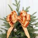 MAYREEL 2.5 Inch Cinnamon Crushed Velvet Ribbon Wired Terracotta Wired Ribbon for Christmas Tree Decorations, Thanksgiving, Fall Autumn Halloween Decor, Gift Wrapping, Wreaths, Topper Bows 10 Yards