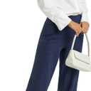 Promover Wide Leg Pants Woman Yoga Pants with Pockets Stretch Loose Casual Lounge Sweatpants Petite/Regular/Tall (Blue, M)