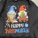 Happy Christmukkah Ugly Sweater Hanukkah Christmas Gnomes Sweatshirt, XL