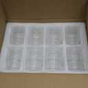 AVLA 8 Pack Vintage Drinking Glassware, 7 oz Romantic Water Juice Glass Tumbler Cup, Clear Stackable Coffee Cocktail Bar Drinkware for Beverages, Tea, Milk, Yogurt, Whiskey, Embossed Floral Pattern