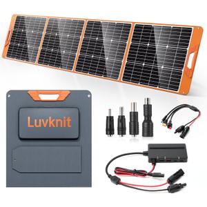 Upgraded 200W Portable Solar Panel for Power Station Generator, 18V Foldable Waterproof IP65 Solar Cell Charger with Adjustable Kickstand and MC-4 Cable for Laptop Outdoor Camping Boat Lawn RV Trip