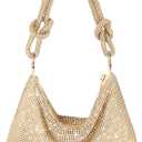 Rhinestone Purse Sparkly Evening bag Silver Clutch Purses for Women Evening, Cross Body Handbags for Party Prom Club Wedding (Gold)