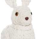 C&F Home Decorative Spring Easter Animal Figurine 8.5 Inch Polyester Rope Sitting Woven Bunny Rabbit