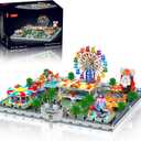 Sosuy Amusement Park Building Blocks Set, 5220+ Pcs with Motorized Ferris Wheel, Carnival Rides, and Funfair Architecture Model, STEM Toy for Boys Teen Kids Adults, for Kids 8+