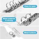 3 Pack A6 Transparent Soft PVC 6 Rings Binder Cover Clear Binder Notebook Cover A6 Binder for Refillable Notebook,School,Office,Meeting