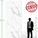 Marble Peel and Stick Waterproof Wall Paneling, 118" x 47" Carrara White Matte Finish Self-Adhesive Backsplash Tile Vinyl Wall Panel for Kitchen Bathroom Wall Decor, Covers 38.75 Sq. Ft.
