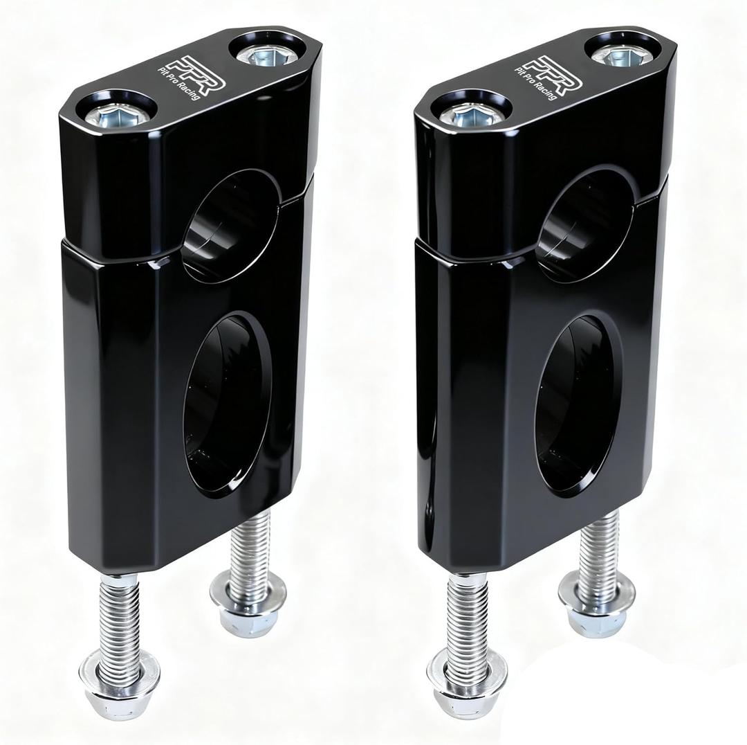 Handlebar Risers, 7/8" 22 mm Handlebar Mount Clamp Risers Replacement for Coleman BT200X CT200U-EX MB200 50 70 125cc XR/CRF Dirt Pit Bike (Black)