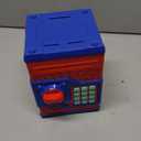 ATM Piggy Bank for Boys Girls, Vcertcpl Mini ATM Coin Bank Money Saving Box with Password, Kids Safe Money Jar for Adults with Auto Grab Bill Slot, Great Gift Toy Bank for Kids S Red