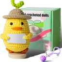 3 x Positive Duck, Positive Crochet Duck, Suitable for Room Office Desktop Decoration, Teacher, Friend, Colleague, Graduation Gift, Fun Emotional Gift, Emotional Motivation Crochet Duck