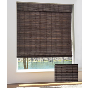 UNISHADES Cordless Bamboo Roman Shades, 33×64 in, BDP-Espresso