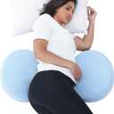Yunari Foam Wedge Pregnancy Pillow for Sleeping, Maternity Pillow for Pregnant Women, W Shaped Pregnancy Body Pillow Support for Belly Back Legs, Babybub Maternity Pillow, Removable Cover