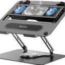 Laptop Cooling Stand with Detachable Thermoelectric Cooler, Adjustable Height & Angle, 360 Rotation Base, Carbon Steel Framework, Ultra-Quiet & Super Sturdy for up to 16 Laptop (Black)
