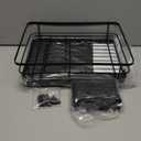 Kitsure Dish Drying Rack- Space-Saving Dish Rack, Dish Racks for Kitchen Counter, Kitchen Drying Rack with a Cutlery Holder, 12''W x 15''L, Black