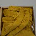 FUTEI Pack of 2 Velvet Throw Pillow Covers 18x18 Inch Soft Embossed Leaf-Relief Textured Decorative Cushion Cases Modern Natural Farmhouse Accent for Couch Bed Living Room, Golden Yellow