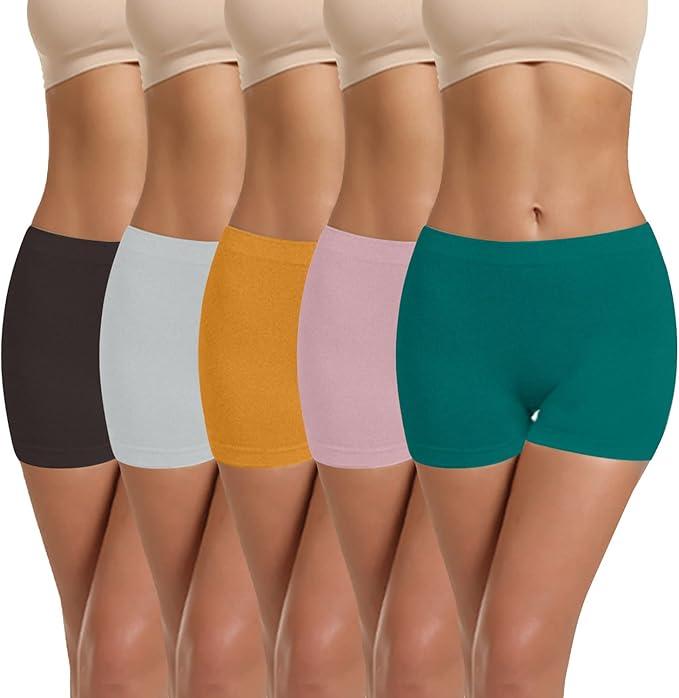 LALESTE Women Cotton Boy Shorts Panties Comfortable Wicking Boxer Briefs Underwear 6 Pack S
