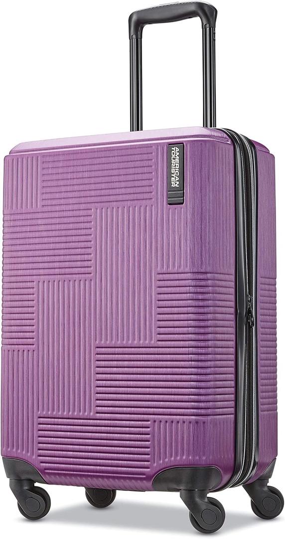 American Tourister Stratum XLT Expandable Hardside Luggage with Spinner Wheels, Power Plum, Carry-On 21-Inch