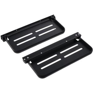 2 Pack Foldable Floating Shelf Wall Mounted Folding Rack Heavy Duty Space Aluminum Towel Holder Black 90 Fold Up Phone Holder Shelf for Bathroom Laundry Room