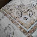 8x10 Washable Area Rug for Living Room,Vintage Soft Carpet Gold