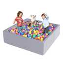 Foam Ball Pit for Toddlers - CALEPTONG 47.2" x 47.2" x 13.8" Large Square Ball Pits for Kids, Soft Baby Playpen Ball Pool Without Balls for Children, Gifts for Boys Girls Indoor Outdoor Game