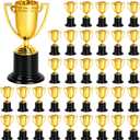 ZZYFGH Mini Trophies, 4 Inch Mini Gold Award Trophy Cup, Plastic Gold Award Trophy Cups, Golden Award Trophy Cups Set for Sports, Party Favors, Tournaments, Competitions (36 Pack)