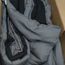 DOWNCOOL Comforter Oversize King Size, Reversible Duvet Insert, Black/Grey All Season Blanket, Lightweight Quilt, Down Alternative Hotel Comforter with Corner Tabs (Black/Gray, 116x98 Inches)