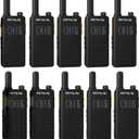 Retevis B3H Small Walkie talkies with LED Diaplay, New Version of RT22(3.0), Ultra Slim, USB-C Rechargeable, with 1620 mAh Battery, Portable FRS Two-Way Radios for Hotel School Restaurant (10 Pack)
