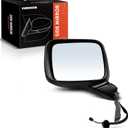 A-Premium Driver Side Power Door Mirror - Compatible with Jeep BU Series Renegade 2015 2016 2017 2018 - Heated Manual Folding Black Outside Rear View Mirror - Replace# 5VZ86LXHAA