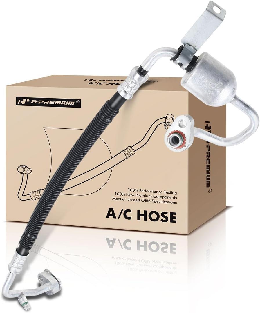 A-Premium A/C Discharge Line Hose Assembly Compatible with 2011-2012 Ford Taurus Flex, Lincoln MKS, MKT, 3.5L Turbo DOHC, Compressor to Condenser