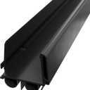 36 Inch Black, Adjustable Double Bubble Door Sweep for Exterior Doors, Under Door Seal with Drip Edge and Punched Drainage Channel, Pre-Notched for Weatherstripping, Trim-to-Fit Avodah Hardware