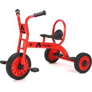 Kids Tricycle for Preschool Ages 3+, Ideal Outdoor Playground & Daycare Yard Trikes, Durable Metal Pedal Trike Gift for Boys and Girls, Sturdy Carbon Steel Frame, Inflation-Free Rubber Wheels, 22.83 inches x 33.46 inches x 25.59 inches