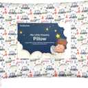 Toddler Pillow with Pillowcase - 13x18 My Little Dreamy Kids Travel Bed Pillows for Sleeping, Organic Cotton Small Pillowcase, Soft & Breathable, Machine Washable, Toddlers 2-5 years old (Dino Patrol)
