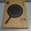 COOKLIFE 10 Inch Lightweight Pre-Seasoned Cast Iron Skillets with Handle Cover - Smooth Polished Surface, Easy to Clean Cast Iron Pan Use in the Oven, on the Stove or Grill, Over a Campfire