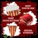 5 Packs Circus Decorations Creepy Carnival Decorations Halloween Pennant Banner Red and White Striped Banner Bloody for Halloween Party Carnival Birthday Decorations, 7.9 x 11.8 Inches