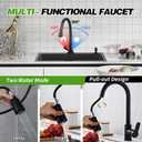 Black 25x22In Stainless Steel Drop In Single Bowl Kitchen Sink With Faucet
