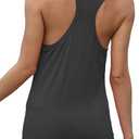 Bestisun Racerback Workout Athletic Tank Tops Sleeveless Yoga Gym Shirts for Women (Black, XL)