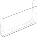 Deflecto Wall Pocket, 1 Compartment, 13 x 4 x 7", Clear