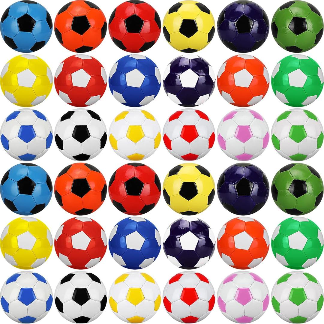 WILLBOND 36 Pcs Soccer Balls - Size 5, Indoor and Outdoor Use, PVC Material, Suitable for Kids and Adults