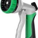 RESTMO Garden Hose Nozzle, Heavy Duty Metal Water Hose Nozzle with 7 Adjustable Spray Patterns, High Pressure Hand Sprayer with Flow Control for Watering Plants & Lawns, Washing Cars & Pets