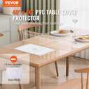 VEVOR Plastic Table Cover, 40 x 60 Inch 1.5 mm Thick Clear PVC Table Protector, Rectangle Desk Mat, Waterproof & Easy Cleaning Tablecloth, for Office, Dresser, Dining Room, Night Stand