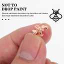 Angoily 12 Pcs Strap Decorative Ring Strap Decors Watch Band Bee Strap Charm Decorative Charms Nails Studs (1X0.7CM, Assorted Color)