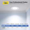 Recessed Lighting 4 Inch 4Packs, 6000K Anti-Glare LED Can Lights, 9W 750LM High Brightness Dimmable Recessed Lights, Easy-to-Install Wafer Light with Junction Box, ETL & FCC & IC