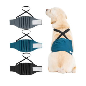 3 Pack Avont Male Dog Belly Band with Suspenders, Reusable Boy Doggie Diaper with Harness, Escape Proof, Non-Slip, Washable Doggy Pee Wraps for Small Medium Large Dogs