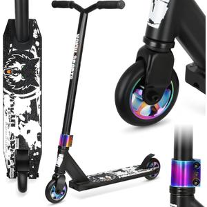 Pro Trick Scooter, Entry Level Stunt Scooters for Kids Ages 6 Years and Up, Aluminum and Lightweight Complete BMX Freestyle Scooter for Beginners